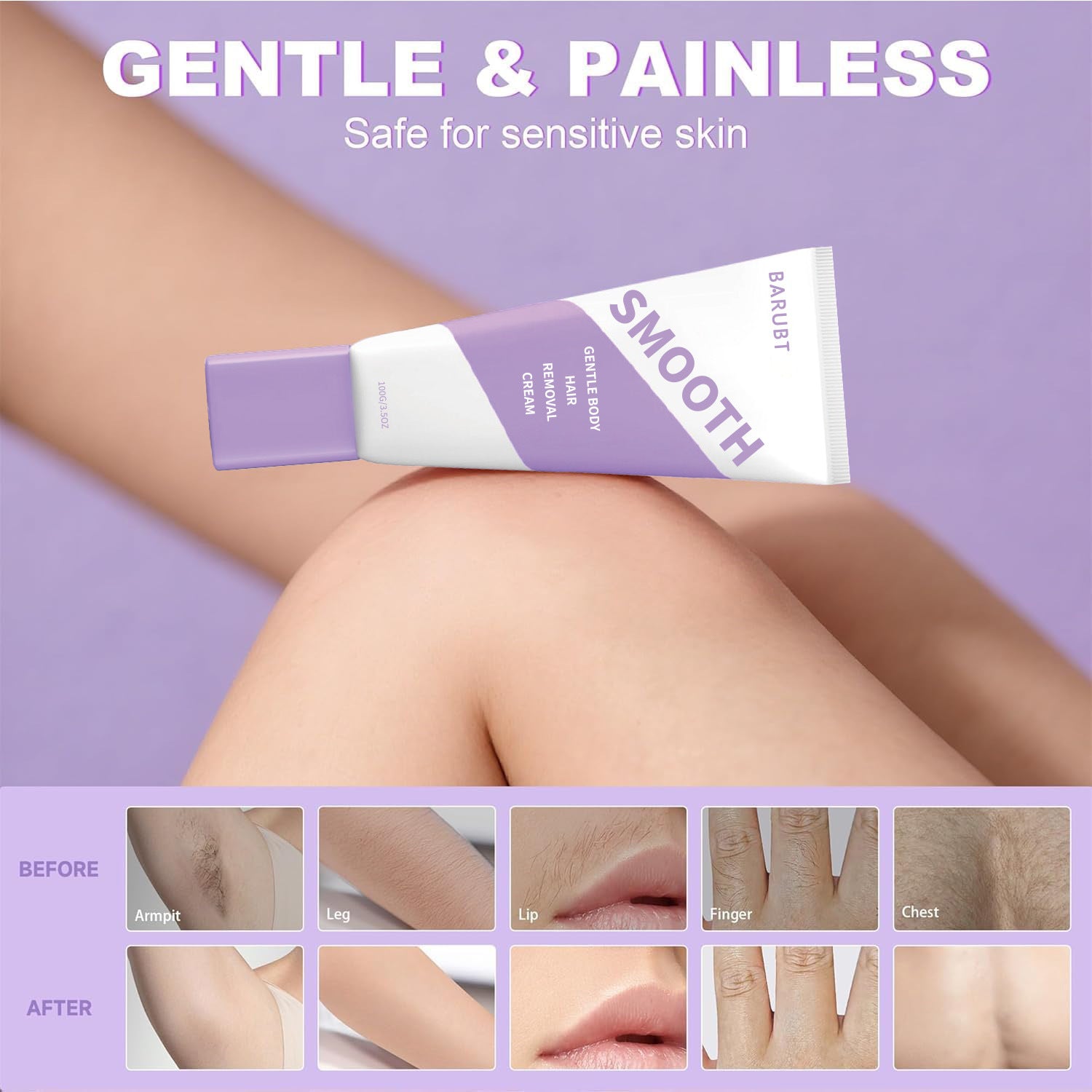 Gentle Hair Removal Cream for Face & Body Shop | Rozalee's