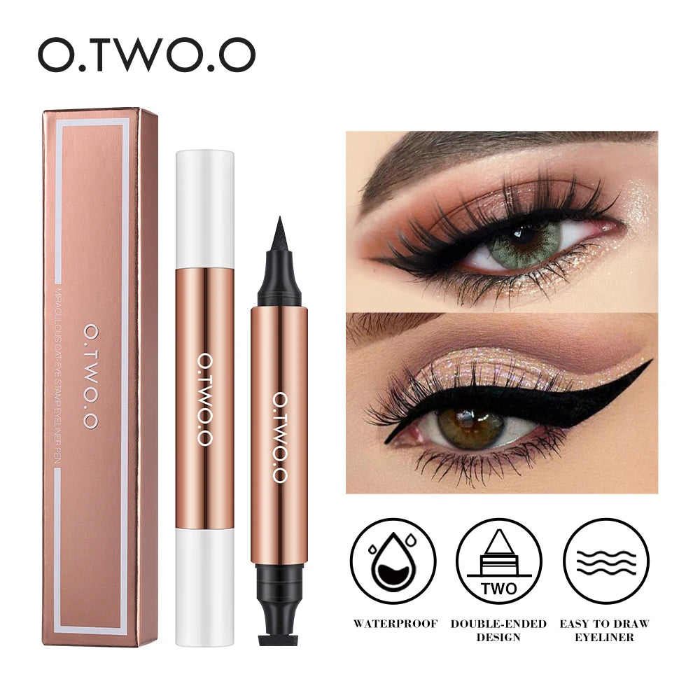 Wing Eyeliner Stamp Waterproof Black Liquid Double End Pen