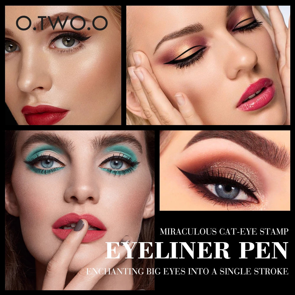 Wing Eyeliner Stamp Waterproof Black Liquid Double End Pen