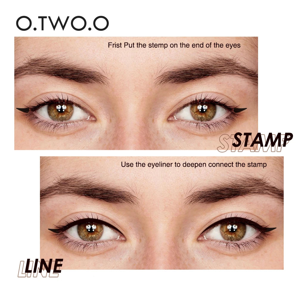 Wing Eyeliner Stamp Waterproof Black Liquid Double End Pen