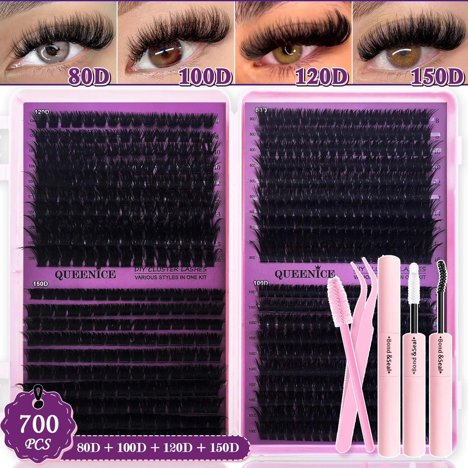 DIY Lash Extension Kit Clusters Individual Eyelashes Set