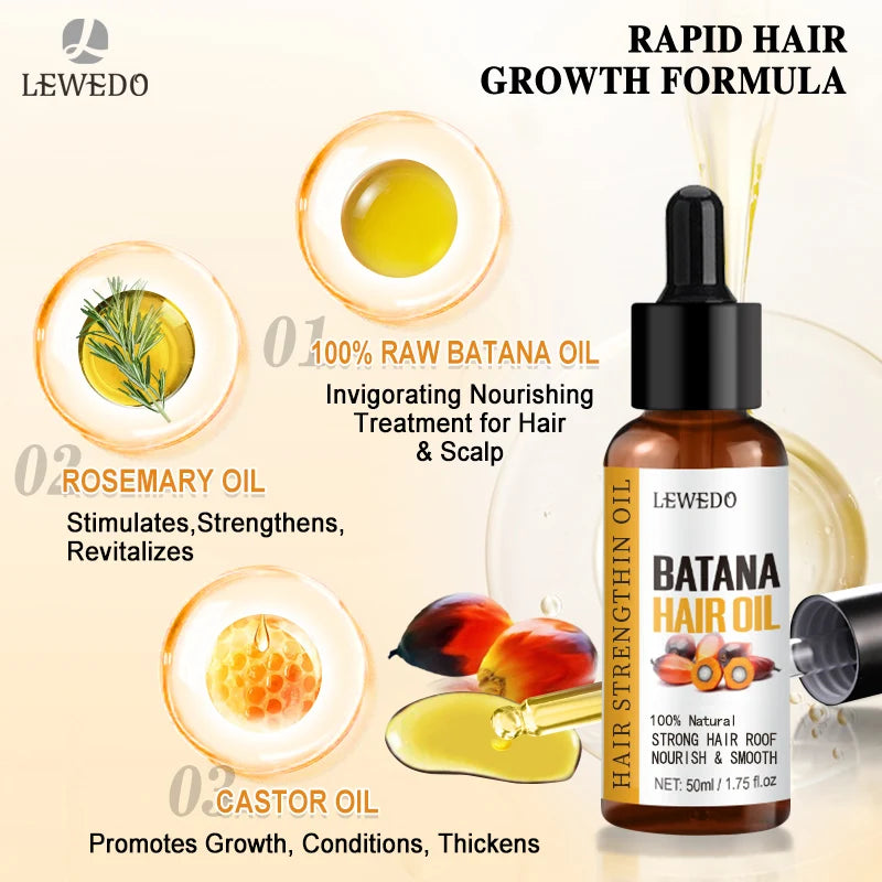 Pure Batana Oil for Fast Hair Growth Nourishing Formula Set