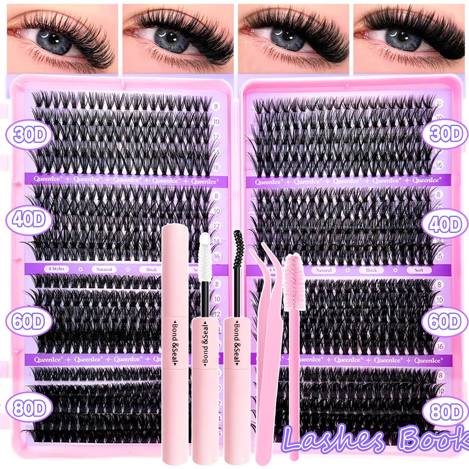 DIY Lash Extension Kit Clusters Individual Eyelashes Set