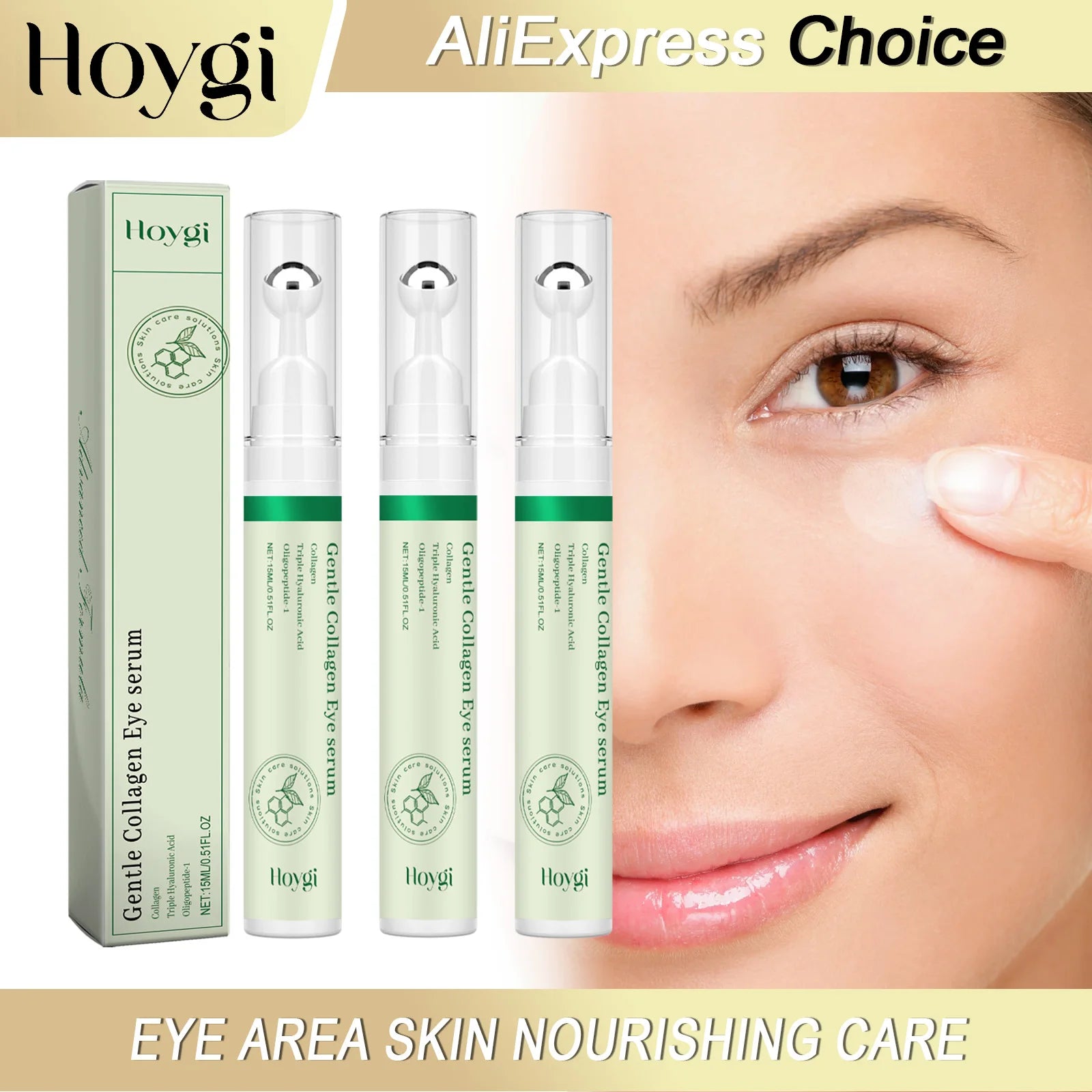 Collagen Eye Serum Anti Puffiness Dark Circles Roller Stick