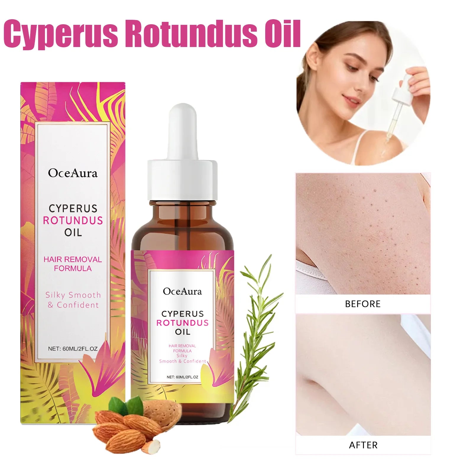 Cyperus Rotundus Oil Best Hair Removal & Smooth Skin Oil