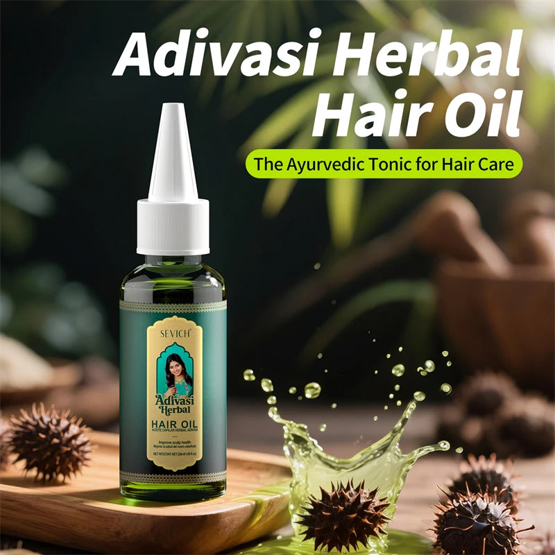 Adivasi Ayurvedic Hair Oil Organic Anti Hair Loss Serum 50ml