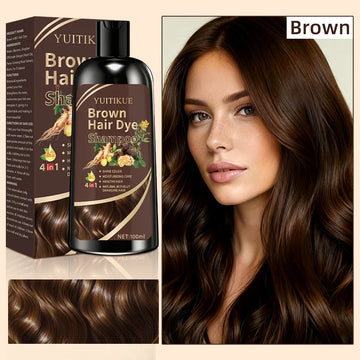 Brown Hair Dye Shampoo 4-in-1 Natural Ginger Formula 100ml