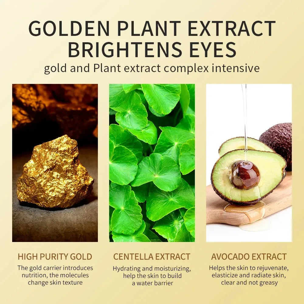Gold Avocado Eye Mask Anti Wrinkle Dark Circles Patches Set