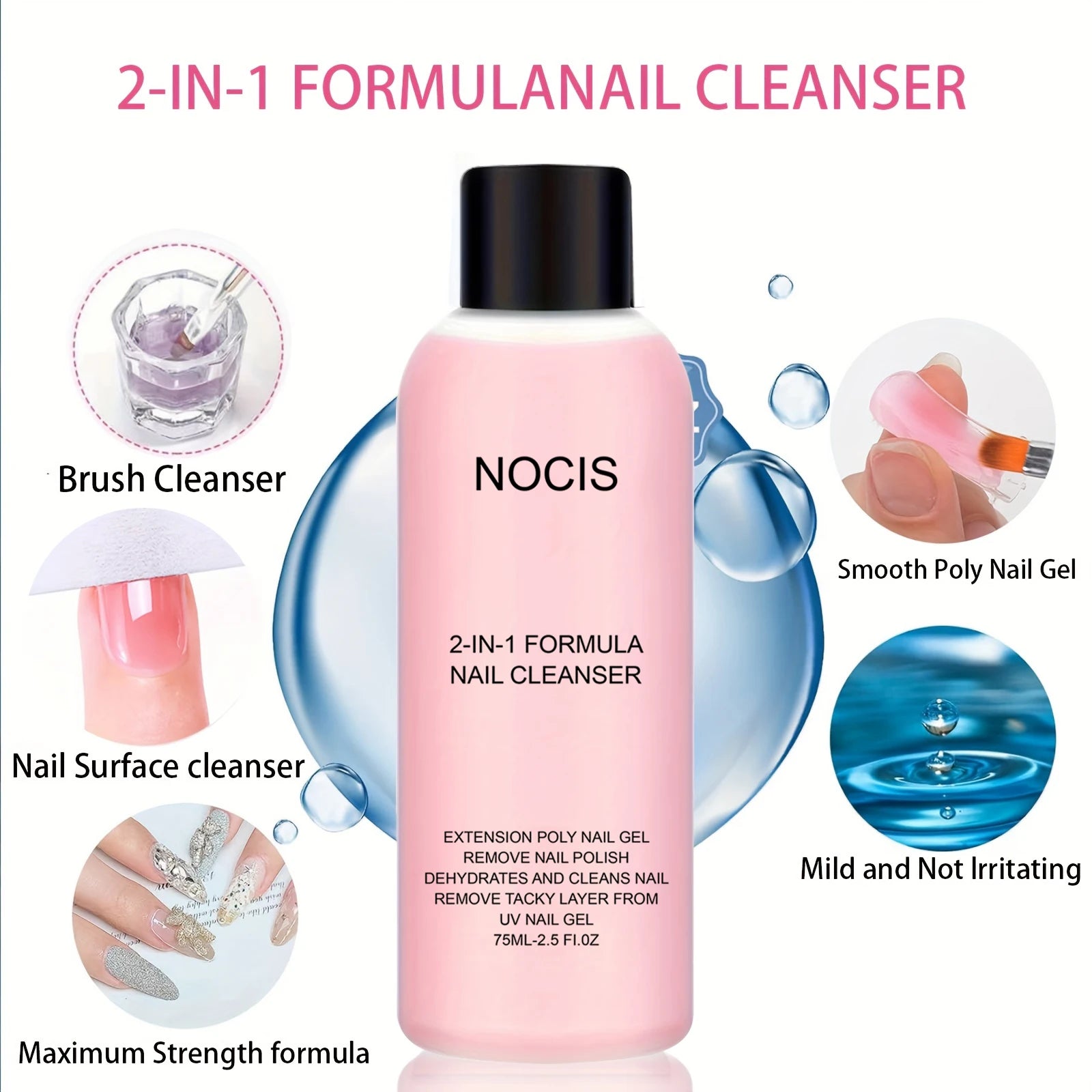 2-in-1 Gel Cleanser and Slip Solution for Poly Gel Nails