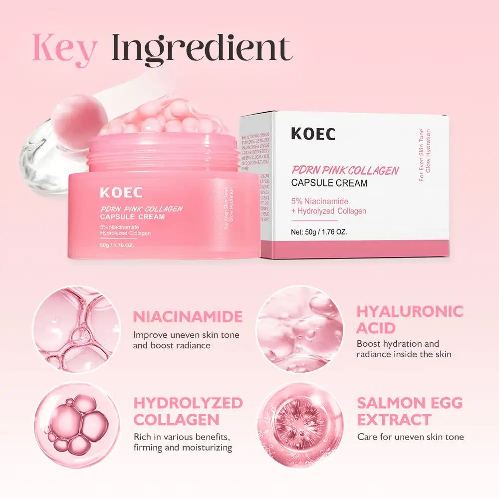 PDRN Pink Collagen Cream Anti Wrinkle Capsule Facial Gel