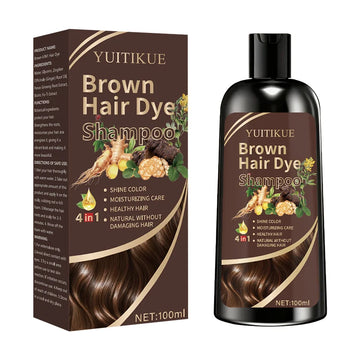 Brown Hair Dye Shampoo 4-in-1 Natural Ginger Formula 100ml