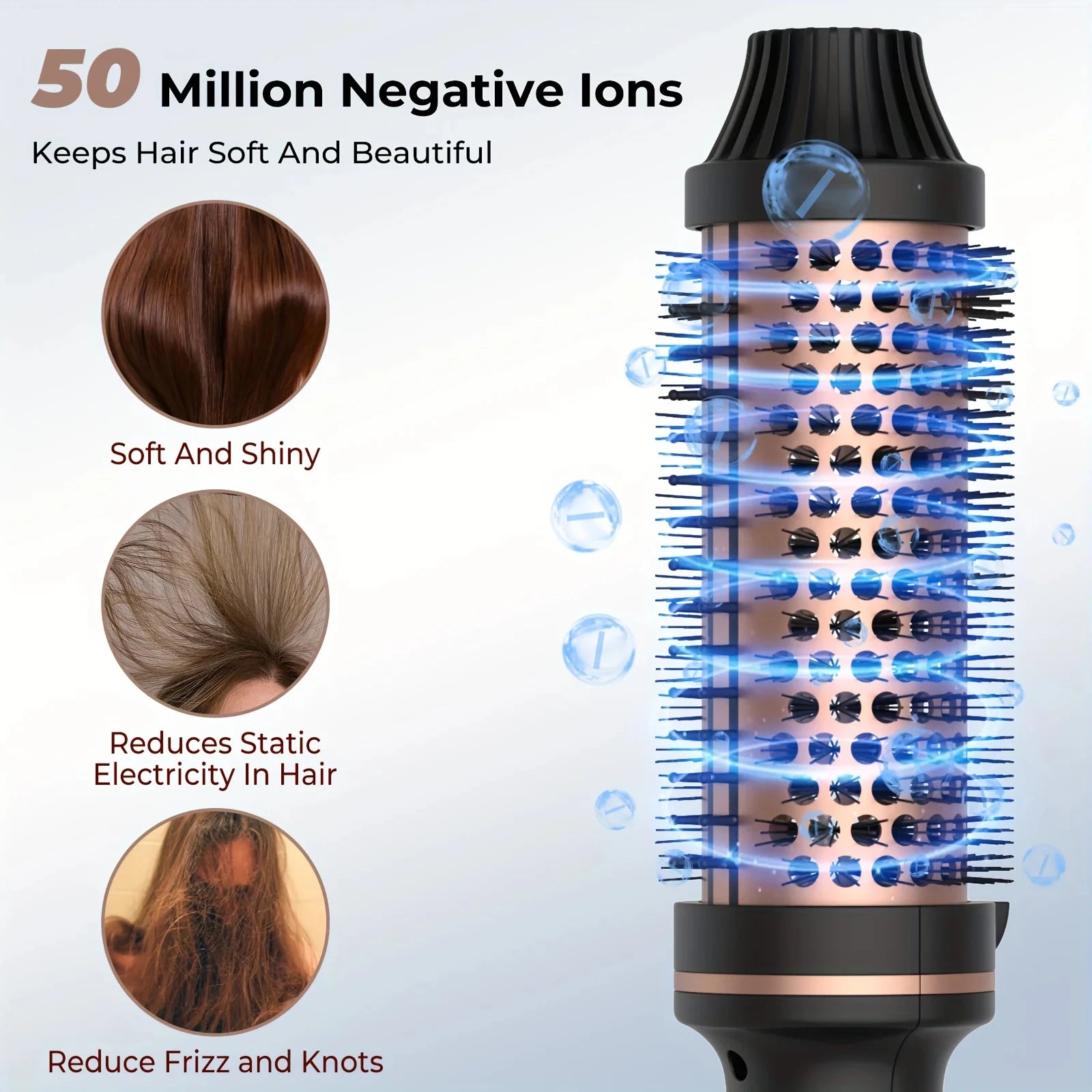 2-in-1 Hair Curler Straightener Professional Hot Comb Brush