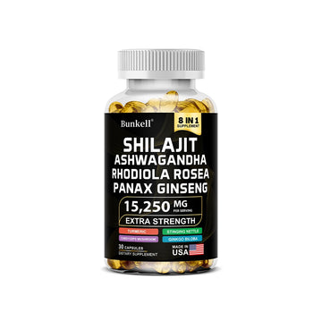 15250 mg Shilajit Capsules with Ashwagandha & Panax Ginseng