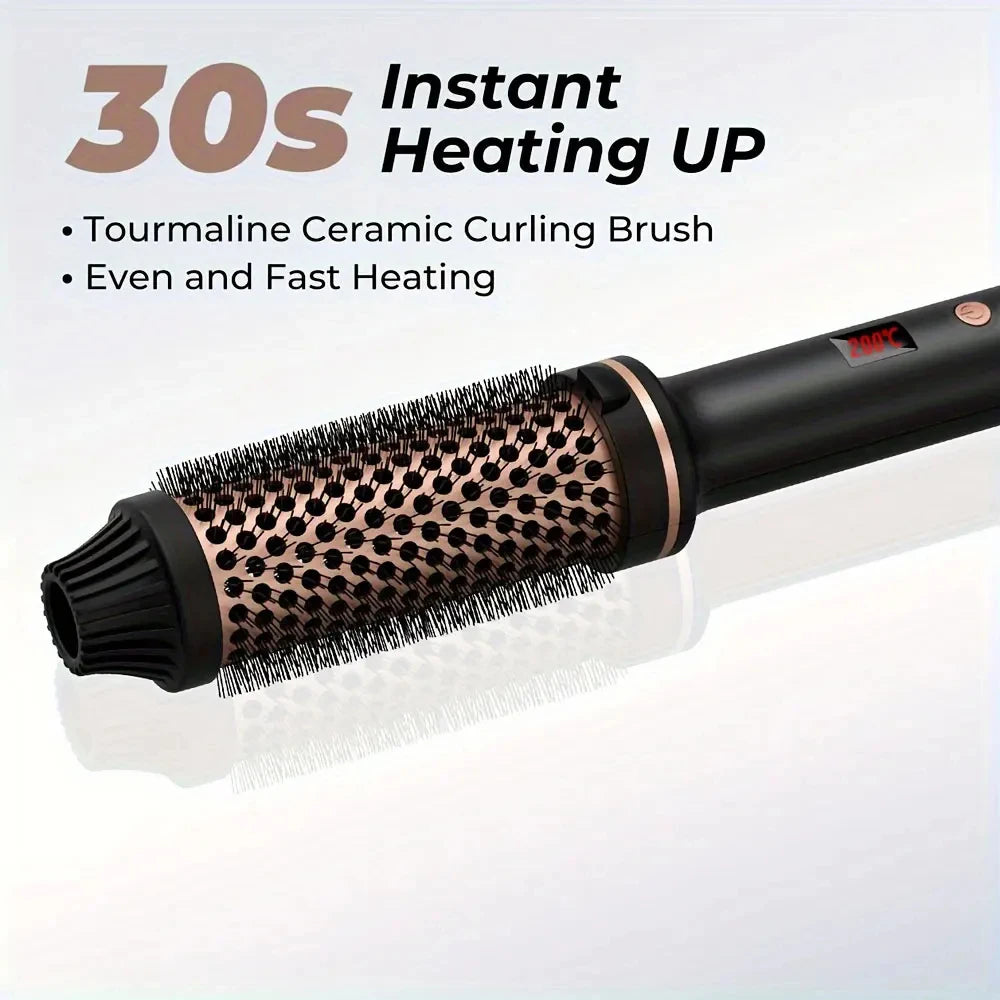 2-in-1 Hair Curler Straightener Professional Hot Comb Brush