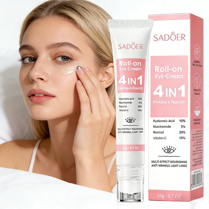 Roll-On Eye Serum 4-in-1 Anti Dark Circles Bags Relief Pen
