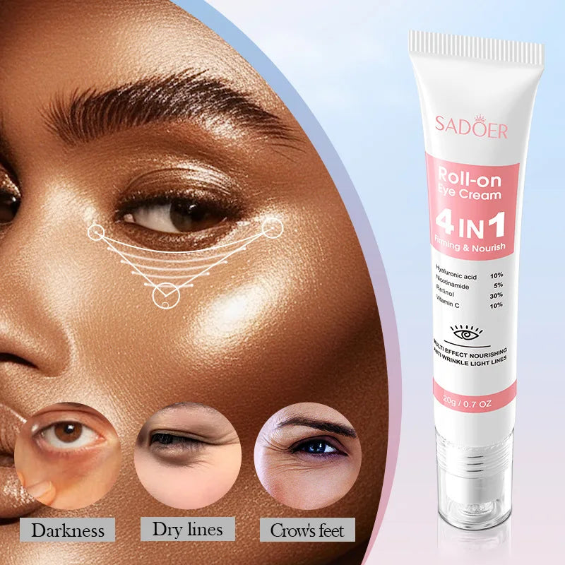 Roll-On Eye Serum 4-in-1 Anti Dark Circles Bags Relief Pen