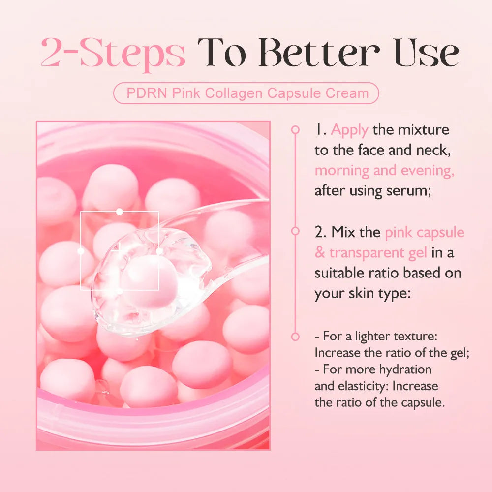 PDRN Pink Collagen Cream Anti Wrinkle Capsule Facial Gel