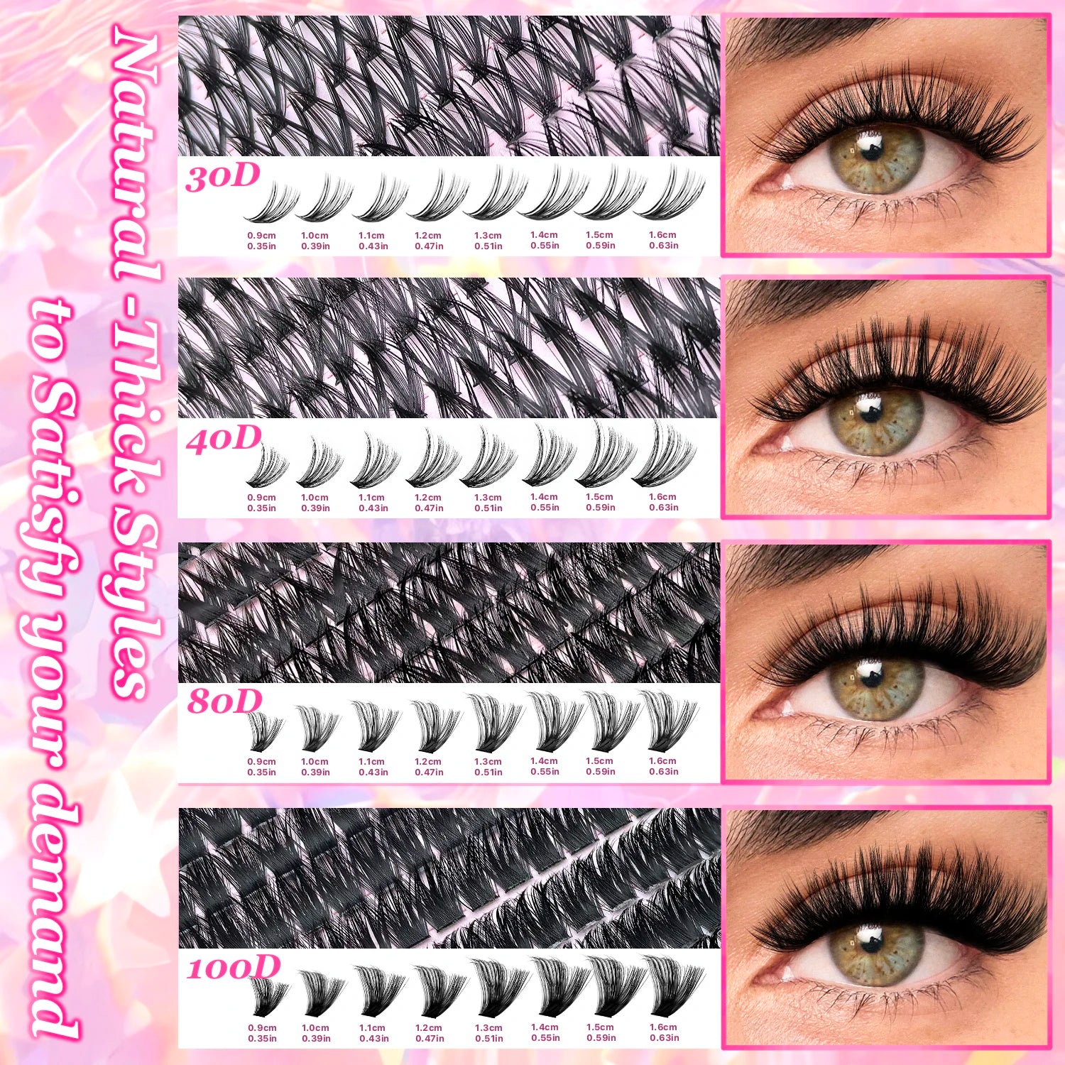 DIY Lash Extension Kit Clusters Individual Eyelashes Set