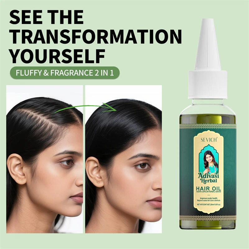 Adivasi Ayurvedic Hair Oil Organic Anti Hair Loss Serum 50ml