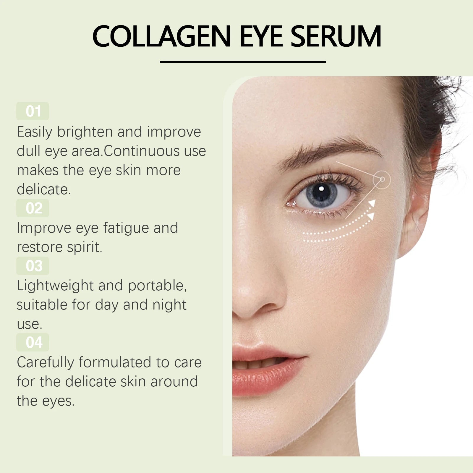 Collagen Eye Serum Anti Puffiness Dark Circles Roller Stick
