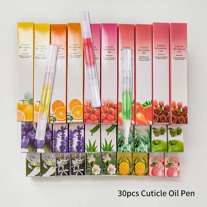 Cuticle Oil Pen Set: 30Pcs Professional Nail Repair Care