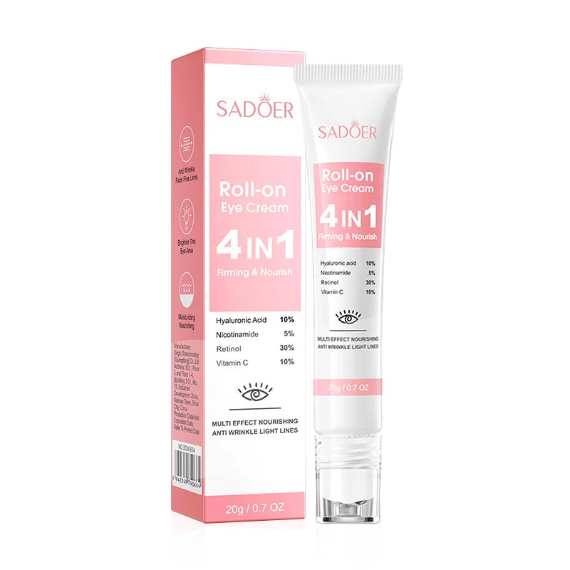 Roll-On Eye Serum 4-in-1 Anti Dark Circles Bags Relief Pen