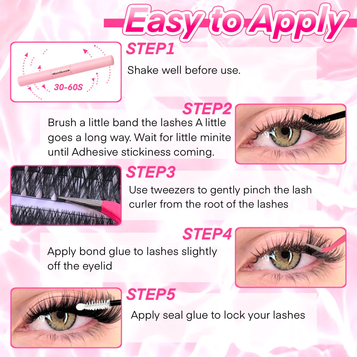 DIY Lash Extension Kit Clusters Individual Eyelashes Set