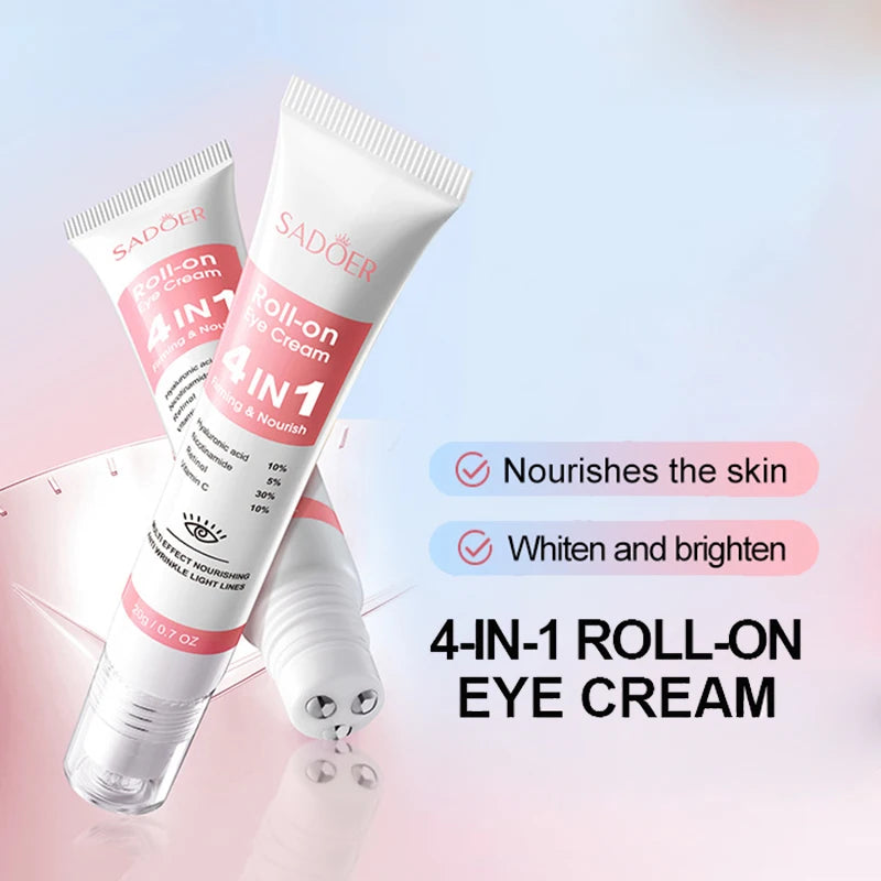 Roll-On Eye Serum 4-in-1 Anti Dark Circles Bags Relief Pen